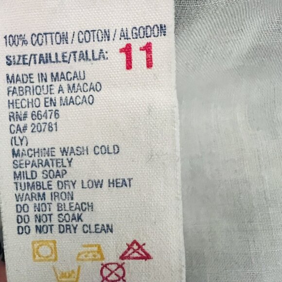 Tommy Hilfiger Women's Blue Denim Capris Jeans Size 11 Mid Rise 100% Cotton NWT - Picture 6 of 12